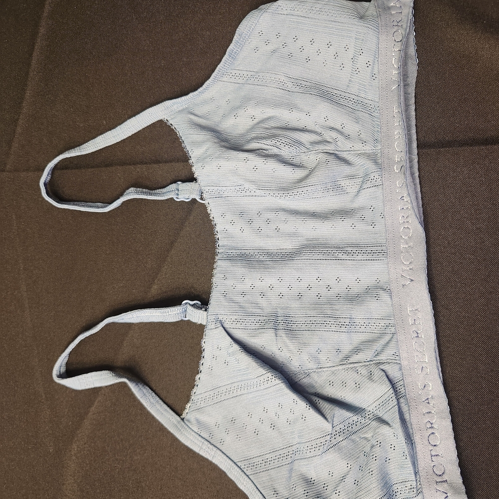 Victoria's Secret Soft Blue Lace Bralette
